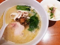 「【限定】濃厚鶏茸そば＋シメご飯 （141027）」@福の神食堂の写真