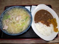 「タンメンとカレーのセット　850円（ランチ）」@辰巳庵の写真