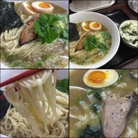 「アラ炊き塩煮干しらーめん800円 味玉100円 わかめご飯」@ラーメン愉悦処 似星の写真