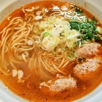 「素ラーメン海老風味塩500円つくね100円」@はりけんラーメンの写真