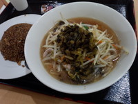 「高菜入り野菜麺半炒飯セット730円」@福泰厨房 島忠ホームズ草加舎人店の写真