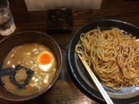 「つけ麺小 辛ダレトッピング」@つけ麺 富平の写真
