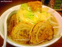 「市原ガリブタメン+炙りブタマシ （850円）」@ガリブタメン2号の写真