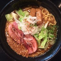 「焦がし特濃らーめん￥800円(麺大盛サービスCP)」@麺家 うえだの写真