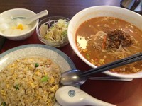 「タンタンメン+ハーフチャーハン【900円】」@青樺の写真