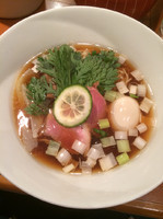 「味玉鴨そば細麺」@紫 くろ㐂の写真