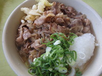 「肉ぶっかけ(小)(540円）」@あかね製麺の写真