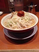 「らーめん＋辛味噌」@らーめん男盛 本店の写真