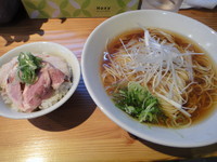 「朝らー定食・醤油」@らーめん芝浜の写真