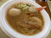 「【とみ田×一燈】渡り蟹の白湯そば（特製）」@東京ラーメンショー2014の写真