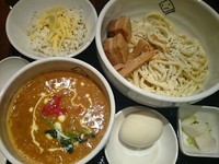 「カレー味噌つけ＋リゾットごはん＋味玉（サービス）＝￥970」@Miso Noodle Spot 角栄 KAKU-Aの写真