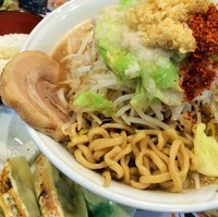 「フク郎らーめん700円全増300g餃子半ライスセット200円」@らーめん福たけ 富里店の写真