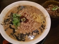 「黒ゴマ坦々味噌ラーメン」@江戸味噌ラーメン 二代目てらっちょ 牛久店の写真