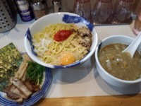 「辛玉つけ麺+大盛り」@麺屋 扇 SENの写真