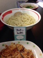 「揚チキンつけめん」@自家製麺SHINの写真