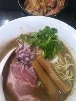 「（限定）雉白湯煮干し（？）　800円＋豚飯（小）200円」@麺処 晴の写真