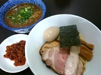 「つけめん 780円　＋豚チャーシュー・辛肉味噌ハーフ・味玉」@麺屋 むじゃきの写真
