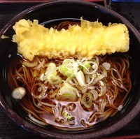 「かけ（￥290）＋イカ天（クーポン）」@ゆで太郎 久が原店の写真