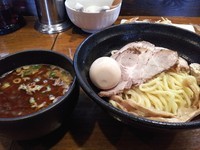 「濃厚つけそばエビ風味+餃子」@はりけんラーメンの写真