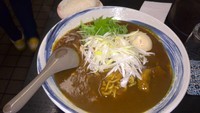 「【限定５食】カレー麺・麺多め（８００円）サービス半ライス」@二代目めん家 味味の写真
