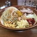 『限定』カレー油そば＋麺増し＋豚増し