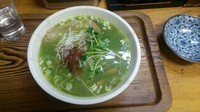「軍鶏塩抹茶ラーメン　800円」@軍鶏ラーメン美幸の写真