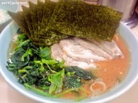 「チャーシューメン+のり増し+ほうれん草増し (970円)」@らーめん武蔵家 千葉本店の写真