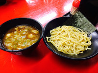 「黄金つけ麺熟玉 820円+ライス120円」@麺家 神明 大府店の写真