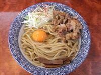 「冷やし汁なし麺」@自家製太麺 元気屋の写真