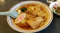 「ラーメン定食(甘酢餡かけおかず=肉団子)　８５０円」@來々軒の写真