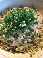 「牡蠣醤油まぜそば2玉　730円」@梨の花の写真