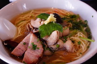 「枯節豚モツそば（限定）」@麺処 夏海の写真