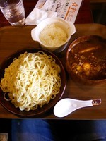 「スープカレーつけ麺大盛（ライス付きで1200円）」@ヨコハマスープカレー しんぺーの写真