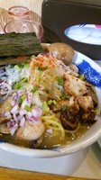 「【限定】汁なしアサリそば大盛り＋味玉ネギチャーシュー丼」@麺屋 扇 SENの写真