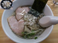 「煮干らーめん【溺愛の③ニボ】+にぼバター炊き込みご飯」@めんや天夢の写真