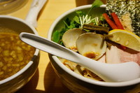 「鶏と蛤の濃厚つけ麺＋大盛り無料」@Ginza Noodles むぎとオリーブの写真