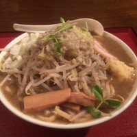 「超濃厚煮干しそば+大盛+チャーハン丼」@つけ麺 らーめん 研究所の写真