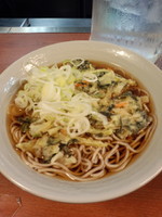 「野沢菜天そば480円」@大江戸そば 日暮里11・12号店の写真