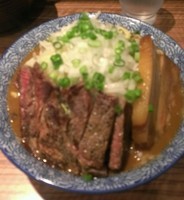 「カレーらーめん￥800+牛ｽﾃｰｷ￥300」@ラーメン燈郎の写真