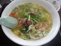 「アサリの洋風ラーメン（並盛・130g)820円」@手もみラーメン もりもり亭の写真