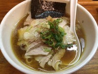 「限定　エソ煮干プレミアム肉そば（８８０円）」@麺や 福一の写真