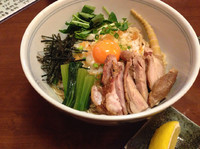 「干し海老油そば（醤油）追い飯付き」@味香房 海居人の写真