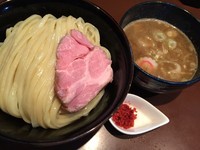「【夜限定】濃厚魚介豚骨つけ麺（辛味付き）￥830」@UNDER GROUND RAMENの写真