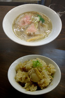 「『貝だしラーメンご飯セット(￥860)』」@貝だしラーメン 貝ガラ屋の写真