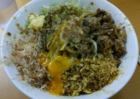 「汁なしニンニクアブラ＋チーズ　730＋50円」@ラーメン ○菅の写真