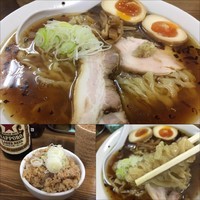 「【限定】生姜そば750円 味玉100円 炊き込みご飯180円」@くじら食堂の写真