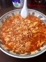 「南ばん麺（メチャ辛・麺カタ・水菜ぬき￥750）」@南ばん亭の写真