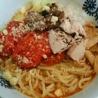 「【限定】ローストトマトの濃厚海老まぜそば  ８５０円」@特級鶏蕎麦 龍介の写真