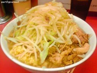 「小ラーメン(ブタ2枚) 「ヤサイニンニクアブラ」(700円)」@ラーメン二郎 小岩店の写真