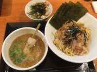 「濃厚鶏つけめん・並盛＋クーポン海苔＋あんかけ丼」@鶏そば 七星の写真